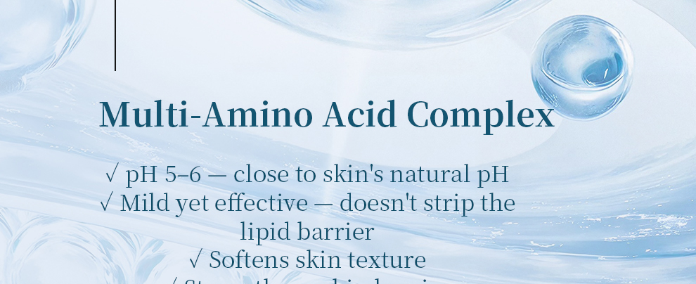 Amino Acid Facial Cleanser OEM Factory Wholesale Supply High Quality Amino Acid Pure & Moist Cleansing Mousse Product Shot