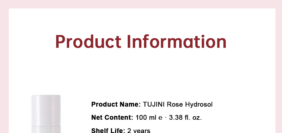 100ml Rose Hydrosol Mist For Dry Skin Relief