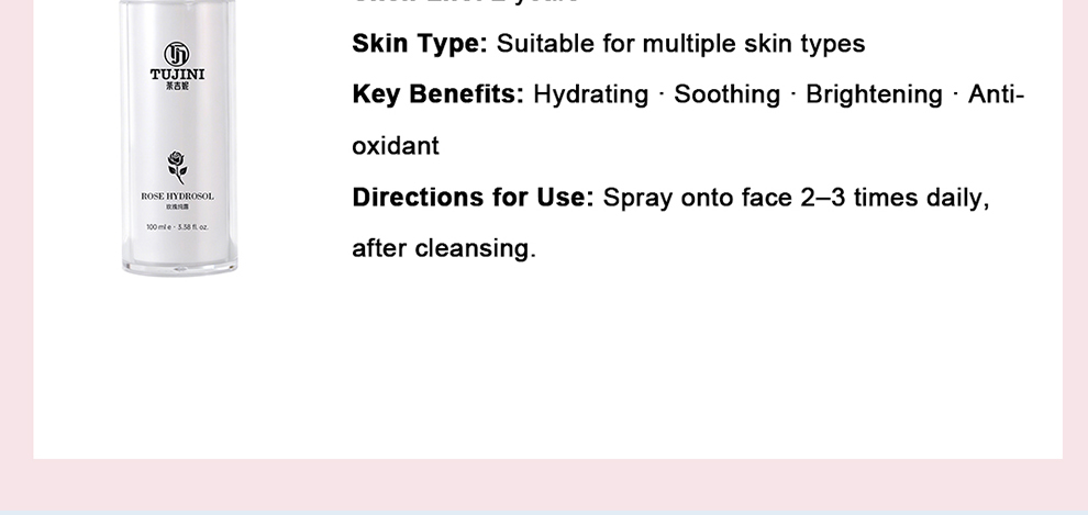 Rose Hydrosol Rose Water Hydrates and Nourishes Skin